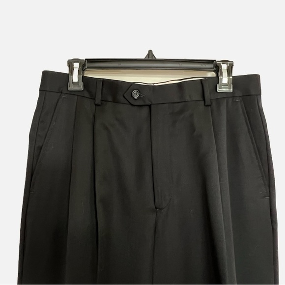 Tasso Elba 100% Wool Black Men’s Three Button Suit Size 38R Pant Size 32 - Picture 10 of 15